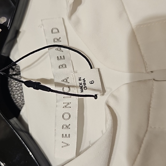 NEW VERONICA BEARD HARPER LACE UP PURE WHITE BLOUSE/TOP SIZE 6 - Picture 8 of 9